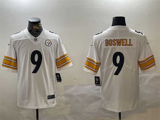 Men%27s Pittsburgh Steelers #9 Chris Boswell White Vapor Untouchable Stitched Jersey